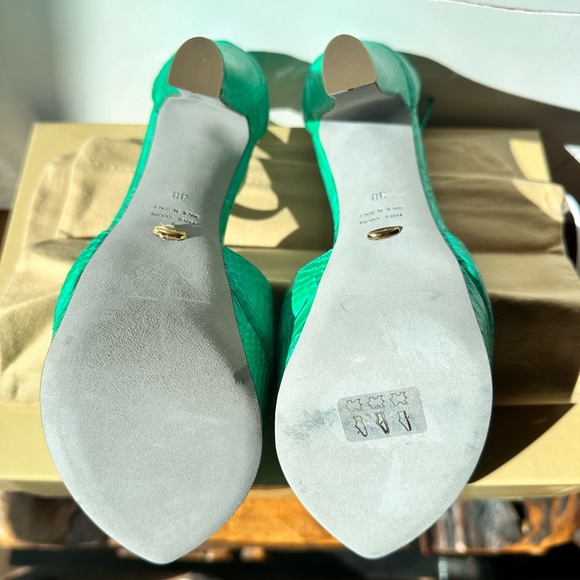 RARE New vintage Sergio Rossi high heel snakeskin pumps with ankle strap. - Picture 4 of 4